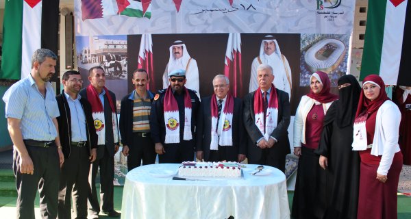 الدوحة- المدرسة الفلسطينية  تشارك قطر فرحتها باليوم الوطني
