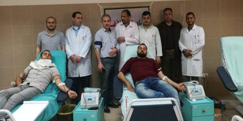 فعاليات مبادرة عائلة الأغا للتبرع بالدم
